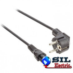 Cablu de alimentare Valueline cu conector Schuko tata la 90? - IEC-320-C5 5,00 m negru foto