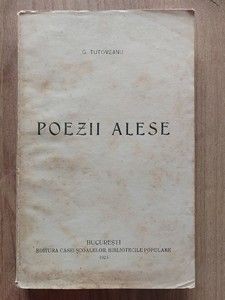 Poezii alese- G. Tutoveanu 1921 foto
