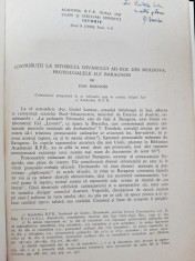 Contributii la istoricul divanului ad-hoc din Moldova. Protocoalele lui Baragnon - Dan Berindei cu dedicatie