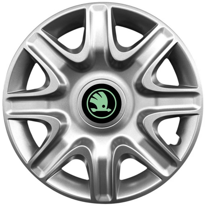 Set 4 Capace Roti 15 inchi (r15) Model 332, Compatibile Cu Skoda Verde
