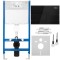 Cadru WC &icirc;ncastrat K011A-Q Rea cu buton T Black Glass