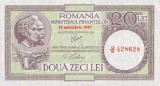 Reproducere Bancnota 20 Lei 1947, Luca Inclinat, Romania - Replica Colectie Numismatica