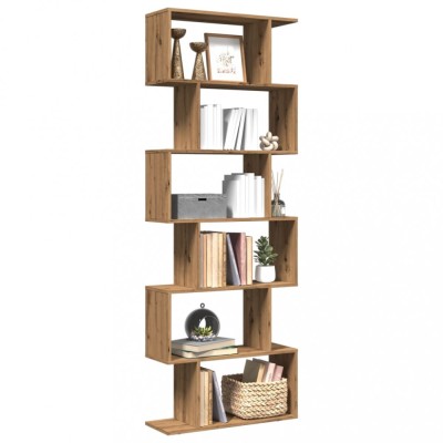 vidaXL Bibliotecă/separator 6 nivel stejar artizanal 70x24x193 cm lemn foto