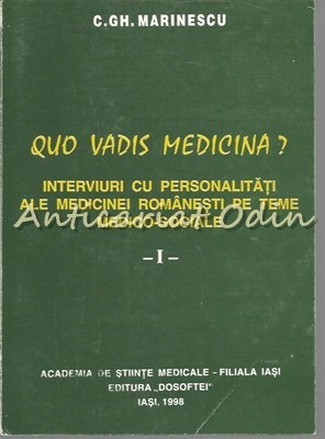 Probleme Ale Medicinei Contemporane In Viziune Sociologica - C. Gh. Marinescu foto