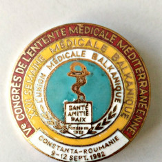 MEDICINA INSIGNA UNIUNEA MEDICALA BALCANCA AL V LEA CONGRES BUCURESTI 1992