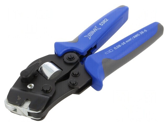 Unealtă de sertizare manșoane de cablu izolate 0,08-16mm&sup2;