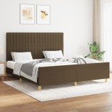 VidaXL Cadru de pat fără saltea, maro &icirc;nchis, 160x200 cm, textil 3125230