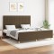 vidaXL Cadru de pat fără saltea, maro &icirc;nchis, 160x200 cm, textil 3125230