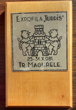 PLACHETA ROMANIA - EXPOFILA &quot;TURRIS&quot; TURNU MAGURELE - 1981, SUPORT LEMN