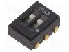 Intrerupator glisant, 2 pozitii, SPDT, ON-ON, Nidec Copal Electronics - CAS-D20A