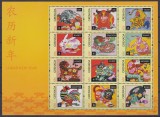 DB1 Grenada Anul Lunar Chinezesc Zodii MS MNH, Nestampilat