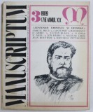 MANUSCRIPTUM , REVISTA TRIMESTRIALA , NR. 3 / ( 76 ) , ANUL XX , - CENTENAR : EMINESCU SI CREANGA , 1989