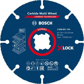 Bosch Disc taiere Expert Carbide Multi Wheel cu X-Lock, 125x22.23 mm - 4059952567518 foto