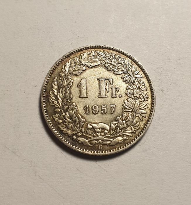 Elvetia 1 Franc 1957 Aunc Unc