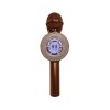 Microfon party , 1 difuzor , bluetooth , cititor stick , card , karaoke style , Premium Quality , auriu rose