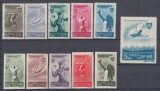 ROMANIA 1945 LP 175 LP 176 OSP DANTELAT+NEDANTELAT SI POSTA AERIANA SERIE MNH