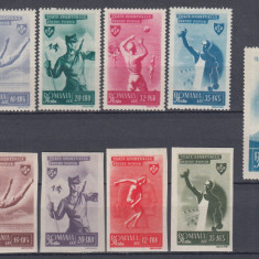 ROMANIA 1945 LP 175 LP 176 OSP DANTELAT+NEDANTELAT SI POSTA AERIANA SERIE MNH