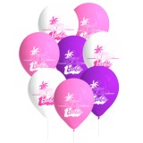 Set 8 baloane latex Barbie 28 cm