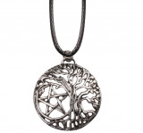 Pandantiv Copacul Vieții/Tree Of Life cu Pentagrama Amuleta+BONUS snur piele eco
