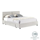 Cumpara ieftin Pat dublu cu sertar depozitare Anay Pako World Gri 160x200x30 cm