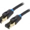 Cablu Patch Cat 8 S/FTP OFC Negru 2m Conectori Auriti