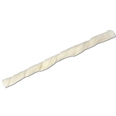 RECOMPENSE PENTRU CAINI BATON ALB PIELE RASUCIT 6MM 100 SET