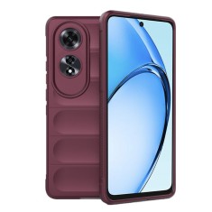 Husa antisoc pentru oppo a60, margini striate, magic shield, bordeaux foto