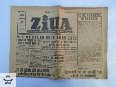 Ziarul Ziua 6 septembrie 1944 foto