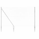 Set de St&acirc;lpi de Gard Argintiu 10 m Lungime Oțel Galvanizat