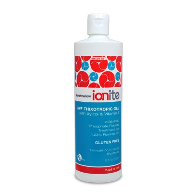 Gel Fluorizare, Ionite, cu Xylitol si Vitamina E, Fara Gluten, 1.23%, 500ml, Aroma Bezea foto