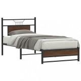 Cumpara ieftin Cadru pat fără saltea, stejar maro 75x190 cm lemn prelucrat