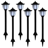 Cumpara ieftin Lampi solare de exterior cu LED, 6 buc., negru