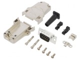 Conector D-Sub 9-Pin Tată Drept Lipire pe Cablu