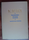 myh 311f - kK Marx - Insemnari despre romani - Manuscrise inedite - ed 1964