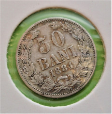 Carol I.....50 bani 1884....Xf...patina SUPERBA....RAR foto