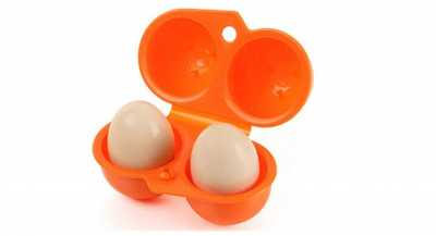 Suport CFtrum pentru 2 oua, Cutie de depozitare rezistenta la socuri pentru gratar, camping, drumetii - RESIGILAT foto