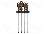 Set 4 şurubelniţe NEO TOOLS Phillips și plat, 250 mm, magnetic, m&acirc;ner ergonomic