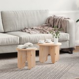 vidaXL Set de măsuțe de cafea 2 pcs natural 39.5 x 39.5 x 30 cm