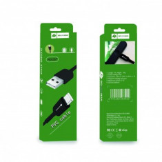 CABLU DE DATE RO&MAN RX08T, USB LA TYPE-C, 2.1A, 1M, NEGRU, BLISTER