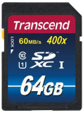 Card de memorie Transcend TS64GSDU1, SDXC, 64GB, Clasa 10, UHS-I