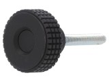 Buton de reglare negru &Oslash; 31mm M6 40mm H 24mm