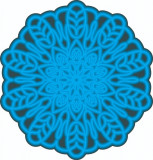 Cumpara ieftin Sticker decorativ, Mandala, Albastru, 60 cm, 7287ST-3, Oem