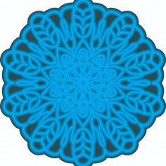 Sticker decorativ, Mandala, Albastru, 60 cm, 7287ST-3