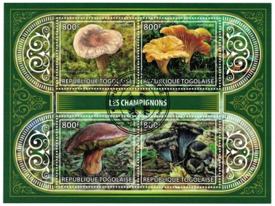 TOGO 2017 - Ciuperci / set complet - colita + bloc foto