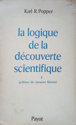 LA LOGIQUE DE LA DECOUVERTE SCIENTIFIQUE-KARL R. POPPER-237741 foto