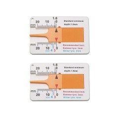 Set 2x Manometru dispozitiv de masurat anvelope, din plastic, 42-65 mm