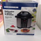 Multicooker cu Presiune Heinner HPCK-6IX, Nou, Negru, Oala Gatit Multifunctionala