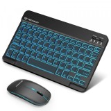 Kit Tastatura Mouse Wireless Techsuit AirCombo WKM1, BT / Wi-Fi, Negru