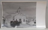 BISERICA ORASULUI , FOTOGRAFIE DUPA UN TABLOU AL PICTORULUI ALEXANDRU BASSARAB , MONOCROMA, PERIOADA INTERBELICA