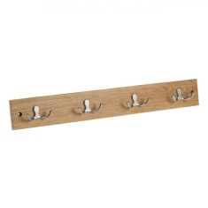 Cuier Lemn, 4 C&acirc;rlige Duble, 50x1.2x7cm, Maro